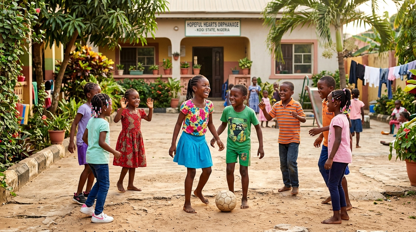 Children at Oyiza Divine Orphanage Home
